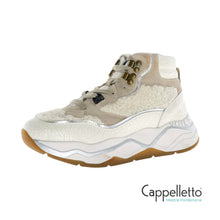 Carica l'immagine nel visualizzatore di Gallery, CLUB ASPEN Sneaker Donna Crackled Leat.Teddy Beige
