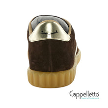 Carica l'immagine nel visualizzatore di Gallery, INES Sneaker Donna Suede Brown-Platinum
