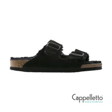 Carica l&#39;immagine nel visualizzatore di Gallery, Arizona Donna Shearling Black Suede
