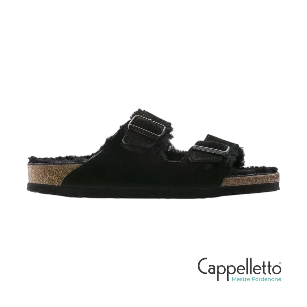 Arizona Donna Shearling Black Suede