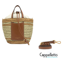 Carica l&#39;immagine nel visualizzatore di Gallery, MAE Borsa Rafia Caramello
