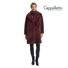 Carica l&#39;immagine nel visualizzatore di Gallery, GEESJE Cappotto Monopetto in EcoPelliccia Cioccolato
