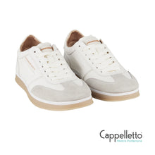 Carica l'immagine nel visualizzatore di Gallery, THAMES Donna in Pelle Bianca e Camoscio Grigio
