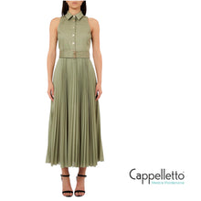 Carica l'immagine nel visualizzatore di Gallery, Abito Lungo Plissé Green Peppermint CA6263
