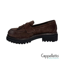 Carica l'immagine nel visualizzatore di Gallery, Mocassino Donna BL35029 Suede Testa di Moro
