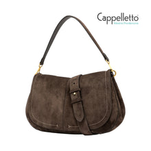 Carica l'immagine nel visualizzatore di Gallery, HELENA ROUND Borsa Media in Suede Moka
