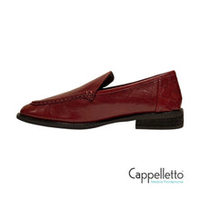 Carica l&#39;immagine nel visualizzatore di Gallery, HOUDINI Mocassino Tallone Intrecciato Pelle Bordeaux
