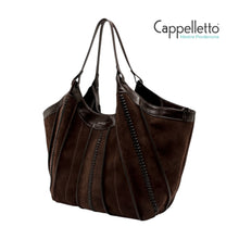Carica l'immagine nel visualizzatore di Gallery, DUA Borsa Grande in Pelle e Suede Ralph Espresso
