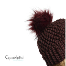 Carica l&#39;immagine nel visualizzatore di Gallery, POMPON Staccabile in EcoPelliccia Cioccolato
