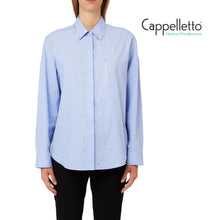 Carica l'immagine nel visualizzatore di Gallery, Camicia con Strass Azzurro CA6168

