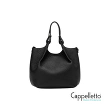 Carica l&#39;immagine nel visualizzatore di Gallery, DUA Baby Borsa in Pelle Nero/Castoro
