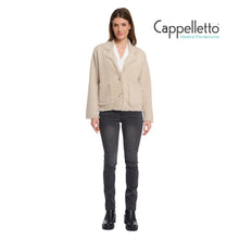 Carica l&#39;immagine nel visualizzatore di Gallery, SENA Cardigan Monopetto Sfrangiato Pietra
