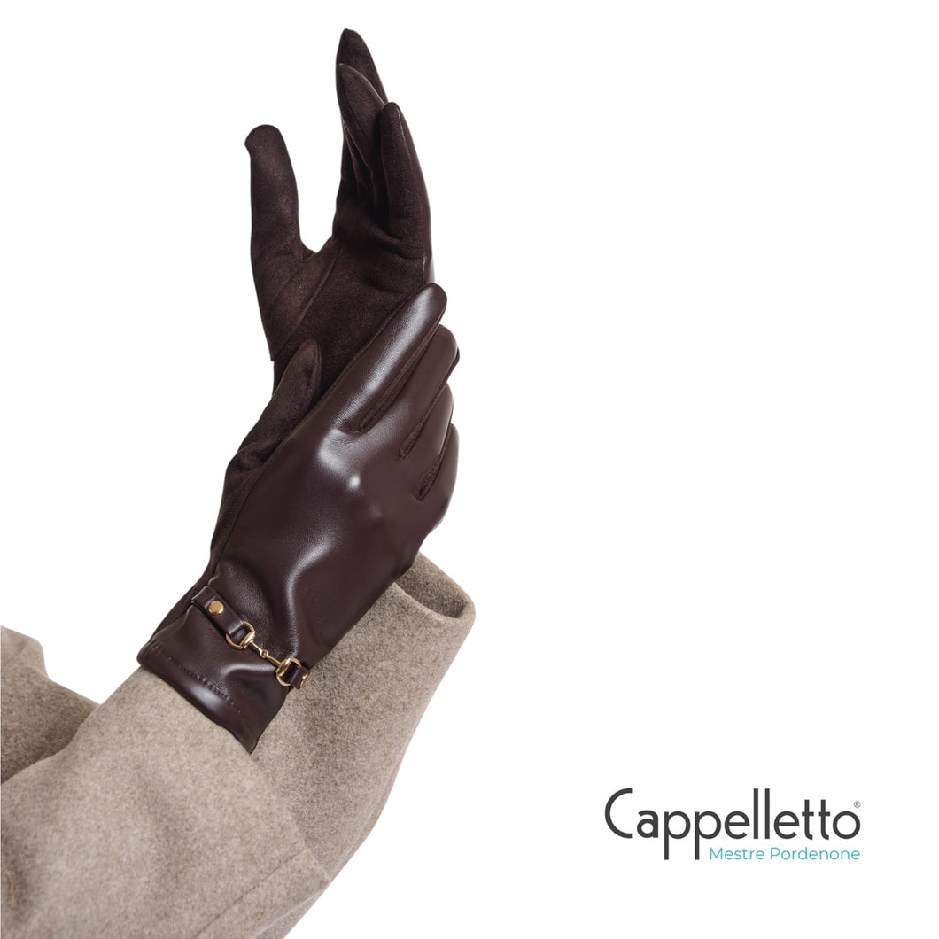 HAVILA Guanti in EcoPelle Cioccolato
