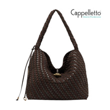 Carica l'immagine nel visualizzatore di Gallery, AURELIE Borsa Media in Pelle Intrecciata Espresso
