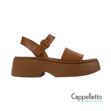 Carica l'immagine nel visualizzatore di Gallery, TASHA Sandali Donna in Pelle Marrone
