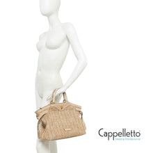 Carica l'immagine nel visualizzatore di Gallery, CLAUDETTE Borsa in Pelle/Paglia Sabbia
