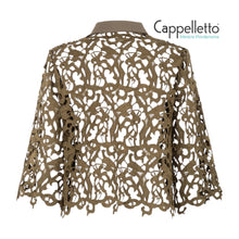 Carica l&#39;immagine nel visualizzatore di Gallery, FIOCCO Camicia Cropped Tessuto Macramè Militare
