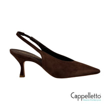 Carica l'immagine nel visualizzatore di Gallery, SlingBack in Camoscio Testa di Moro S670
