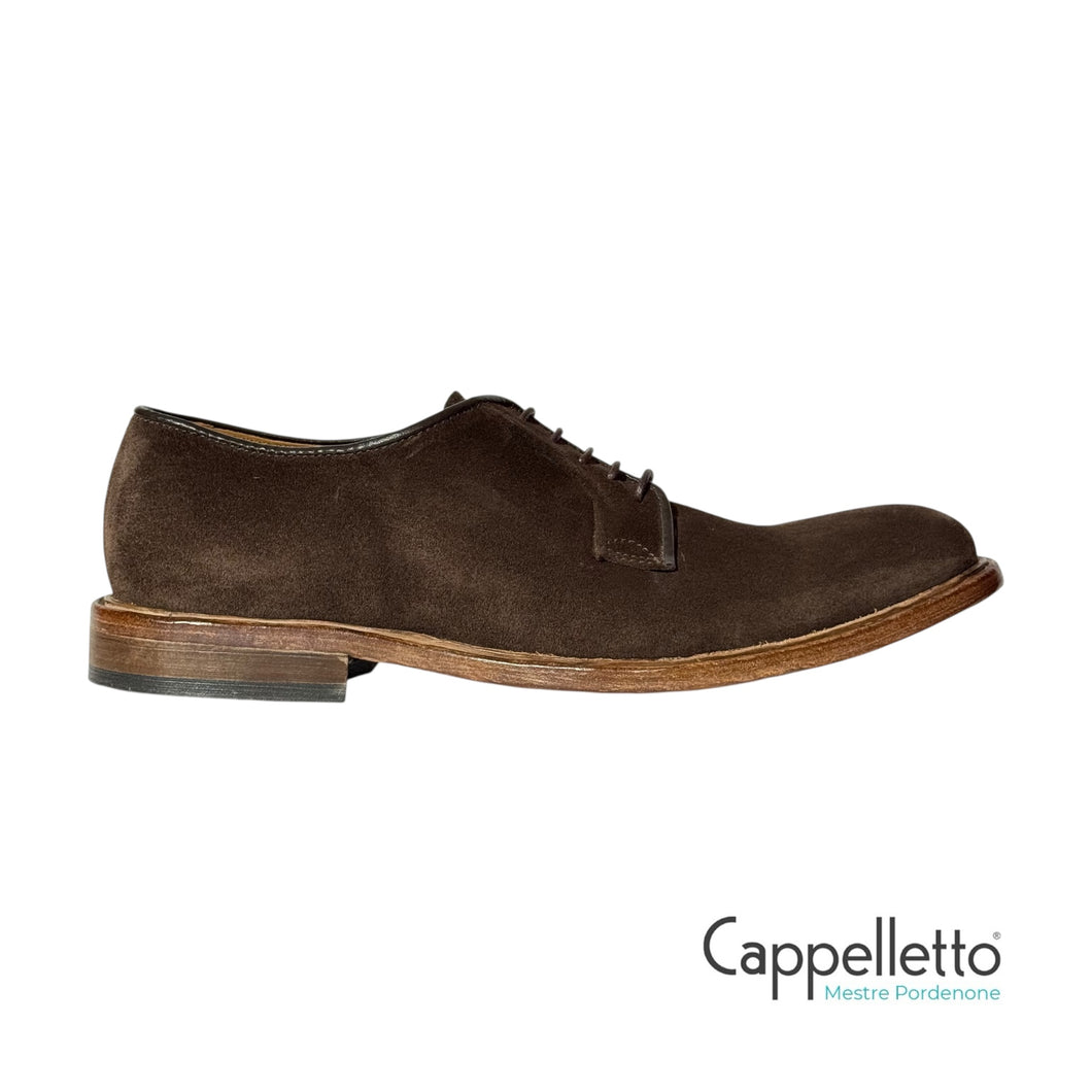 Derby Liscio Sfoderato Camoscio Marrone 6436