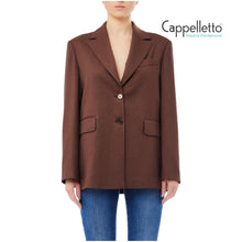 Carica l&#39;immagine nel visualizzatore di Gallery, Giacca Over Cioccolato Lux MF5158
