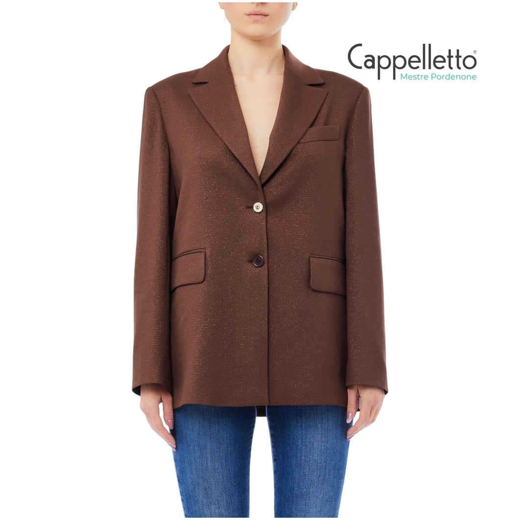 Giacca Over Cioccolato Lux MF5158