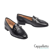Carica l&#39;immagine nel visualizzatore di Gallery, DALCY Mocassino Donna in Pelle Nera
