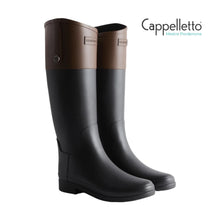 Carica l&#39;immagine nel visualizzatore di Gallery, Women&#39;s Riding Tall Wellington Boots Black/Brown
