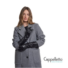 Carica l'immagine nel visualizzatore di Gallery, FLORIANNE Guanti Lunghi in Pelle Nero
