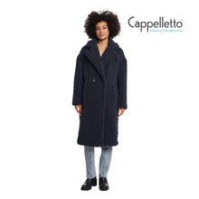Carica l&#39;immagine nel visualizzatore di Gallery, ELICIA Cappotto Teddy Doppiopetto Notte Grigia
