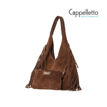 Carica l&#39;immagine nel visualizzatore di Gallery, REANNA CM Borsa in Suede Cuoio/Gold
