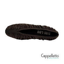 Carica l&#39;immagine nel visualizzatore di Gallery, Ballerina Arricciata in Pelle Nera
