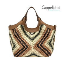 Carica l'immagine nel visualizzatore di Gallery, DUA Borsa Media in Pelle/Paglia Willow
