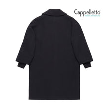 Carica l&#39;immagine nel visualizzatore di Gallery, VERONICA Cappotto Collo+Polsi in Maglia - Nero
