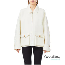 Carica l&#39;immagine nel visualizzatore di Gallery, Caban con Frange White Butter CF5059
