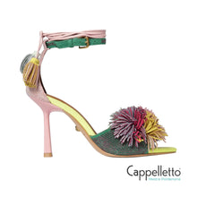 Carica l'immagine nel visualizzatore di Gallery, POM POM ANKLE Tie Sandal Suede Multi
