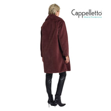 Carica l&#39;immagine nel visualizzatore di Gallery, GEESJE Cappotto Monopetto in EcoPelliccia Cioccolato
