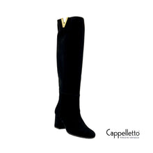 Carica l'immagine nel visualizzatore di Gallery, Stivale T60 V Oro Camoscio Nero 3987
