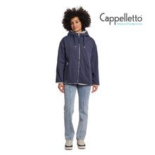 Carica l&#39;immagine nel visualizzatore di Gallery, INES Giubbo Reversibile con Cappuccio Notte Grigia
