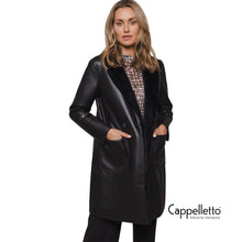 Carica l&#39;immagine nel visualizzatore di Gallery, IVON Cappotto Doppiopetto Reversibile Nero
