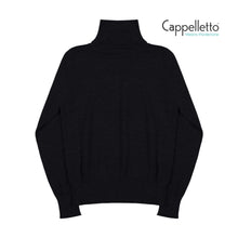 Carica l&#39;immagine nel visualizzatore di Gallery, MITA Maglia Collo Alto Lana Merino - Nero
