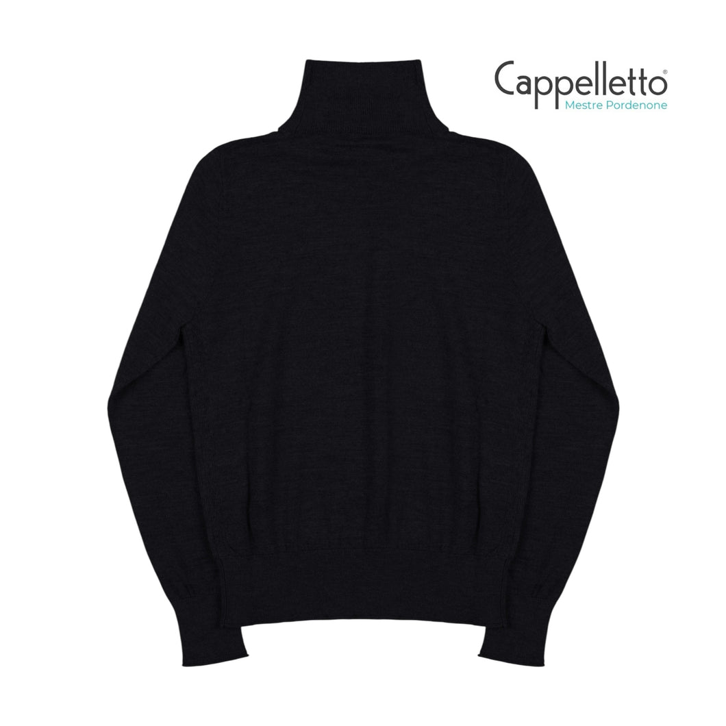 MITA Maglia Collo Alto Lana Merino - Nero