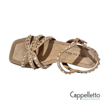 Carica l&#39;immagine nel visualizzatore di Gallery, Sandalo Zeppa Suede Sabbia 1750

