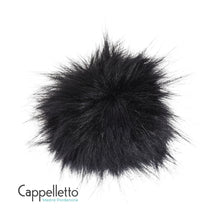 Carica l&#39;immagine nel visualizzatore di Gallery, POMPON Staccabile in EcoPelliccia Nero
