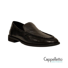 Carica l&#39;immagine nel visualizzatore di Gallery, HOUDINI Mocassino Tallone Intrecciato Pelle Nera
