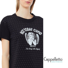 Carica l&#39;immagine nel visualizzatore di Gallery, T-Shirt Moda Manica Corta Nero/Cupid MF5414

