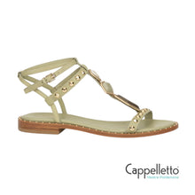 Carica l&#39;immagine nel visualizzatore di Gallery, PENNY 03 Sandalo Flat Borchie Verde Salvia
