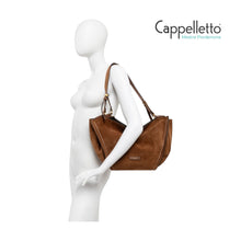 Carica l&#39;immagine nel visualizzatore di Gallery, BLOOM Borsa in Pelle Scamosciata Cognac
