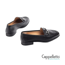 Carica l&#39;immagine nel visualizzatore di Gallery, DALCY Mocassino Donna in Pelle Nera
