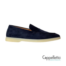 Carica l&#39;immagine nel visualizzatore di Gallery, Loafer Suede Softy Blu
