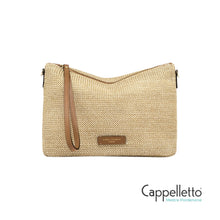 Carica l'immagine nel visualizzatore di Gallery, NORA Pouch Raffia Naturale/Cuoio
